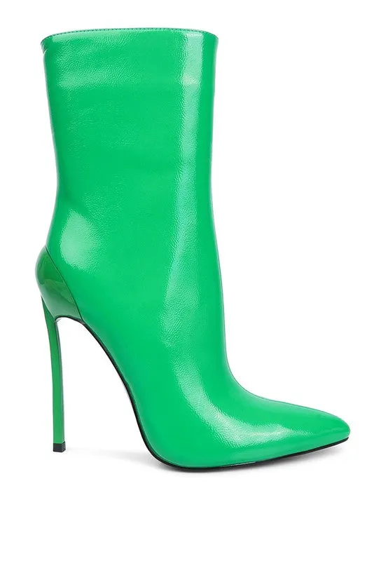 Mercury Patent High Heeled Ankle Boot