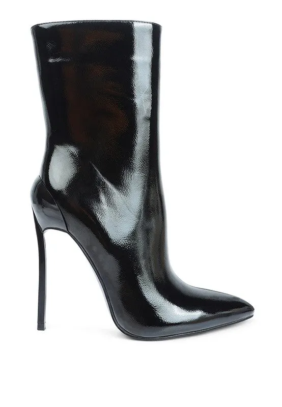 Mercury Patent High Heeled Ankle Boot