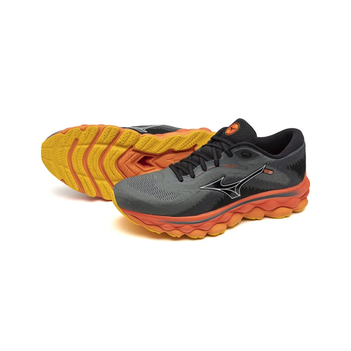 Mizuno Wave Sky 7 Black Orange SS24 Sneakers