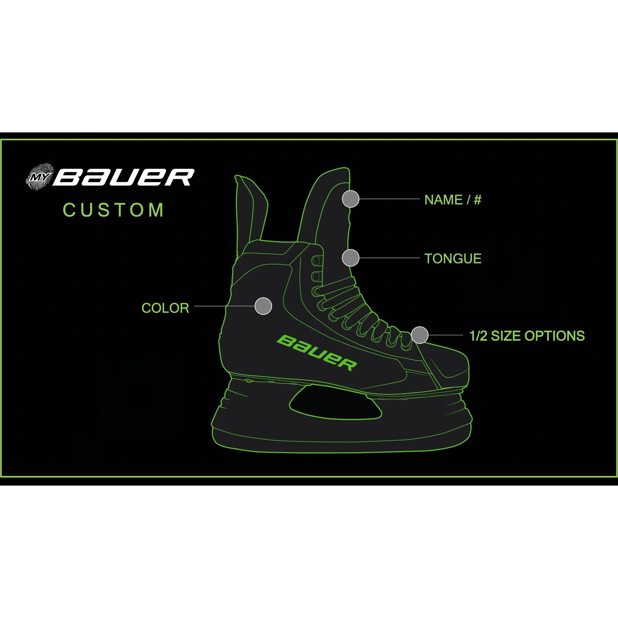 MyBauer Supreme Shadow Custom Player Skates