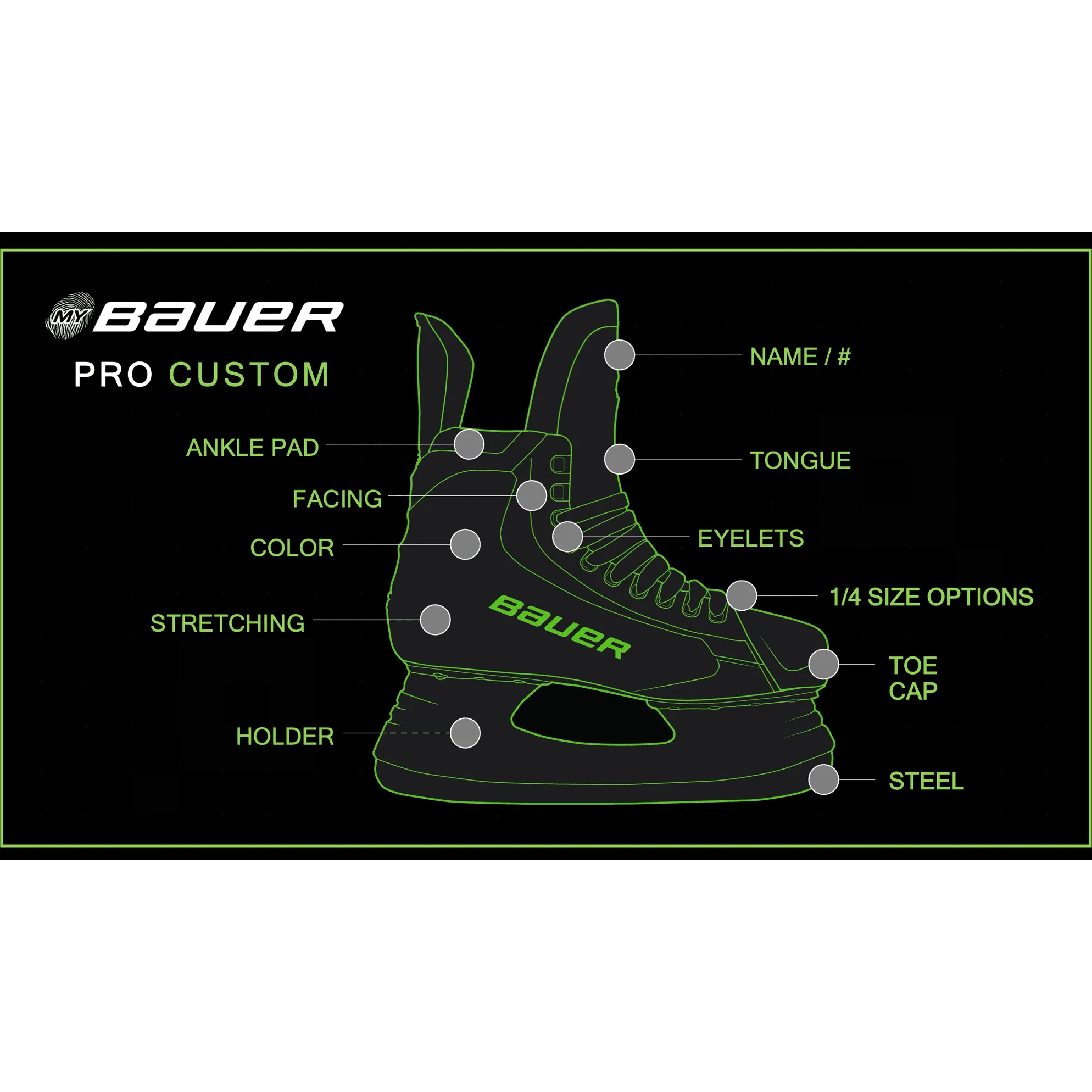 MyBauer Supreme Shadow Custom Player Skates