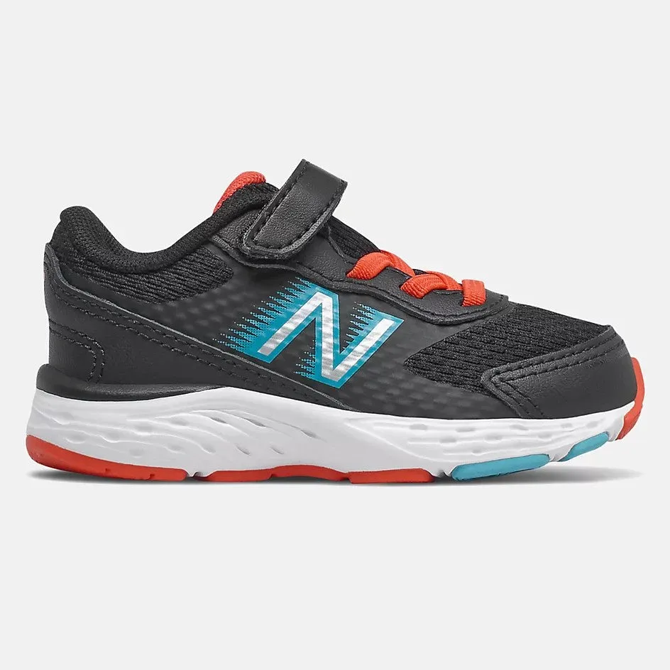 New Balance Black/Ghost Pepper 680v6 Toddler Sneaker