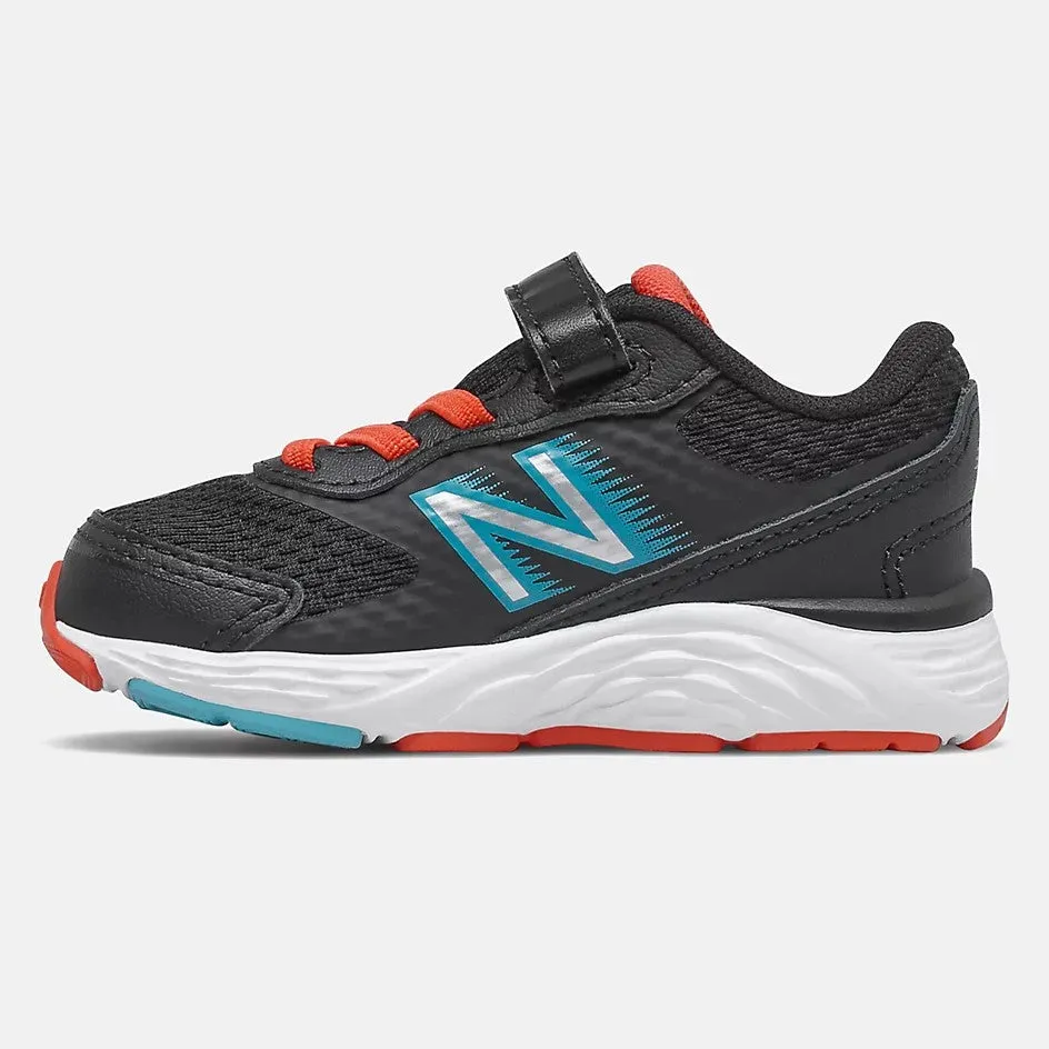 New Balance Black/Ghost Pepper 680v6 Toddler Sneaker