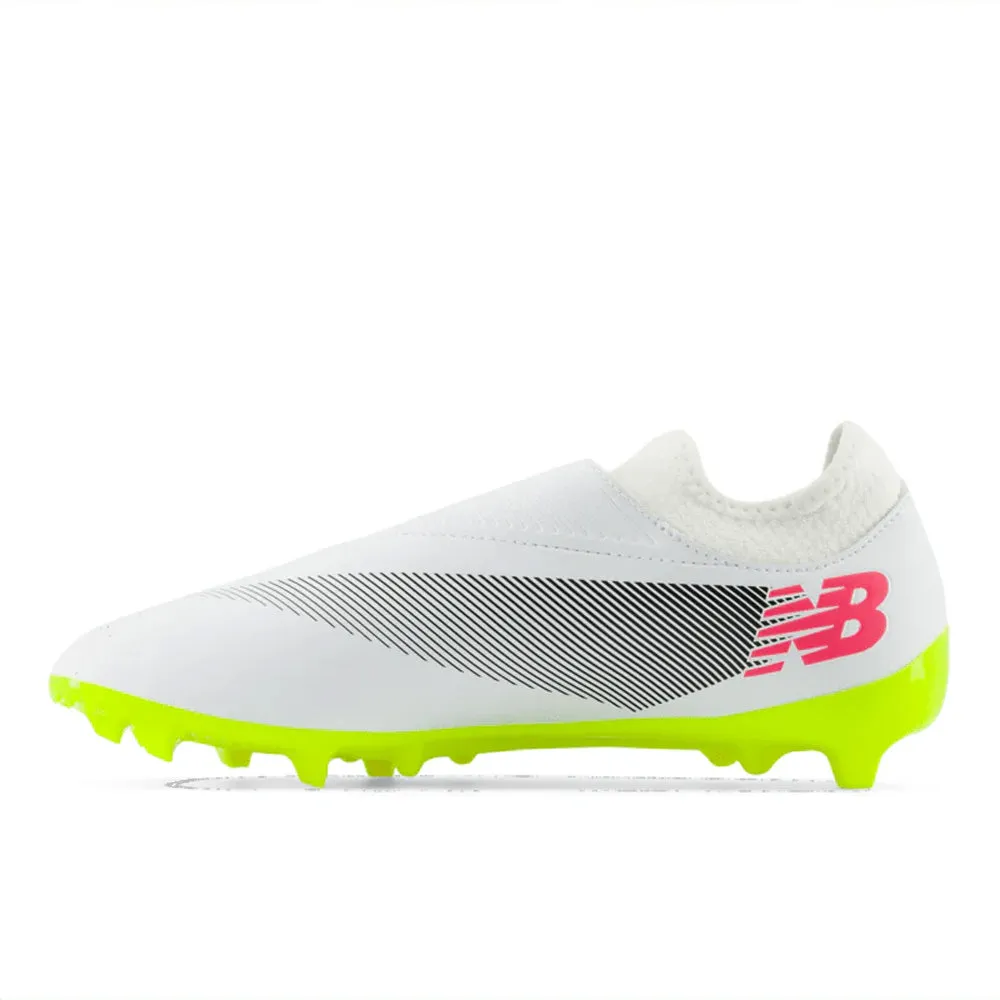 New Balance Furon Dispatch V7  FG Football Boots 2E (White/Black/Fluro Yellow)