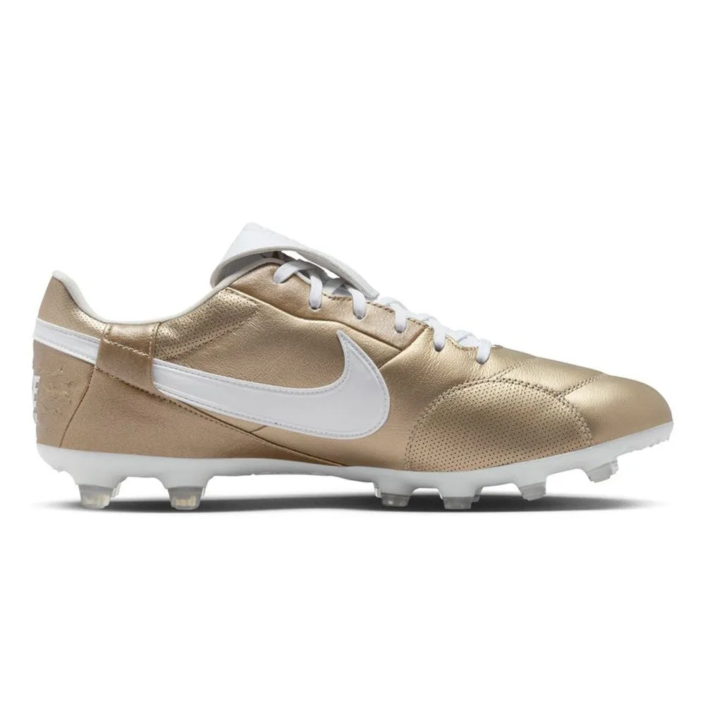 Nike Premier 3 FG Football Boots (Metallic Gold/White)