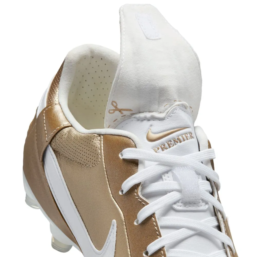 Nike Premier 3 FG Football Boots (Metallic Gold/White)