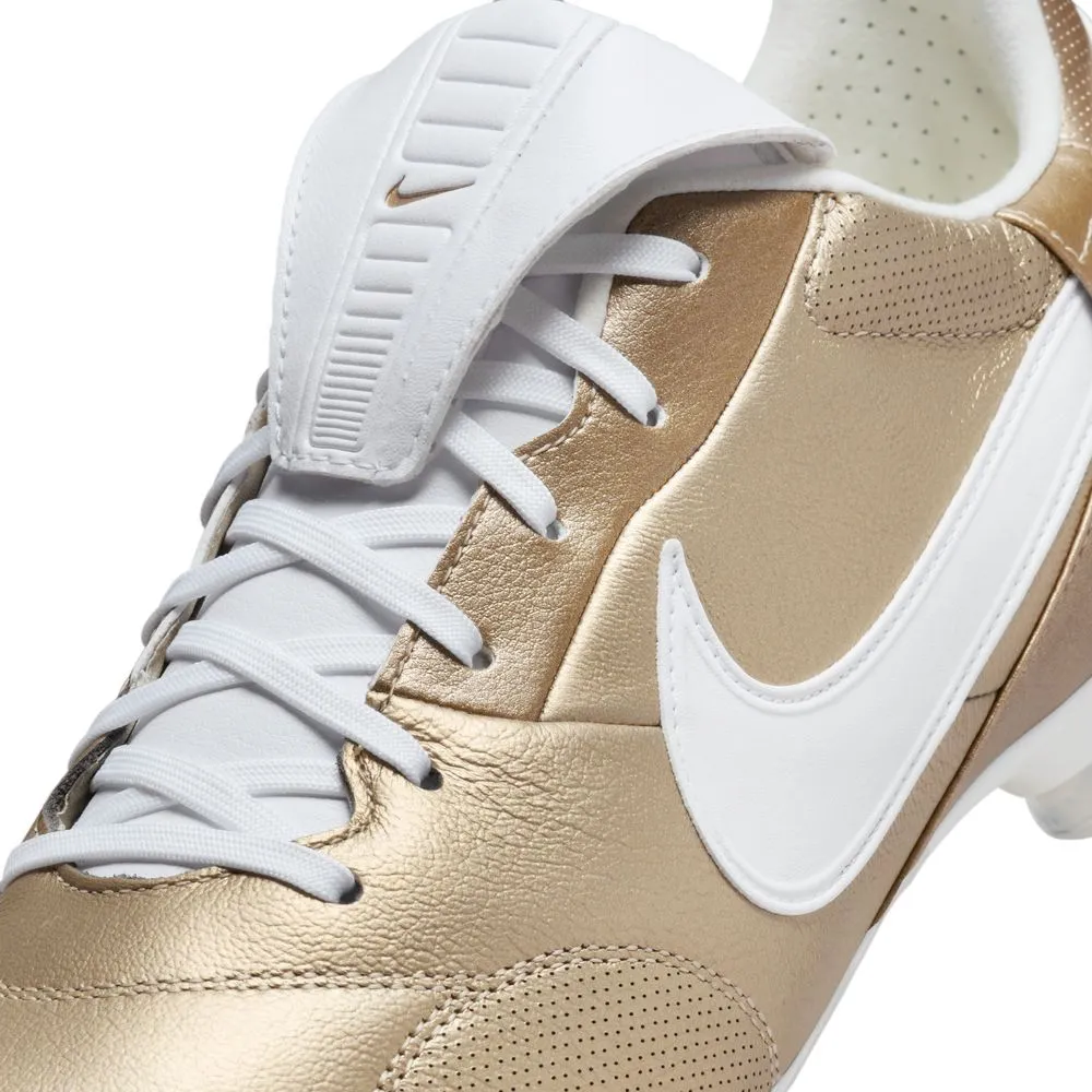 Nike Premier 3 FG Football Boots (Metallic Gold/White)