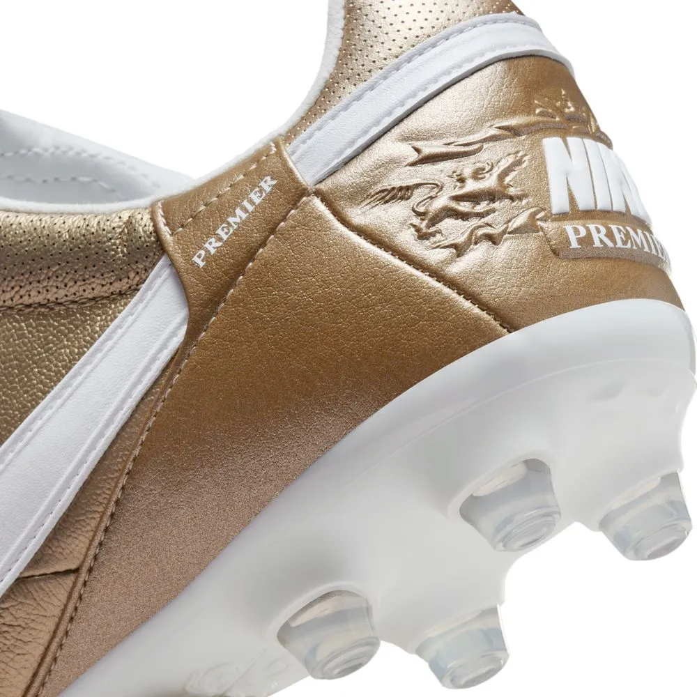 Nike Premier 3 FG Football Boots (Metallic Gold/White)