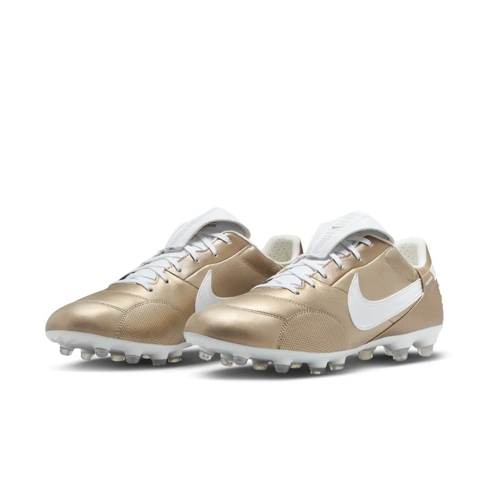 Nike Premier 3 FG Football Boots (Metallic Gold/White)