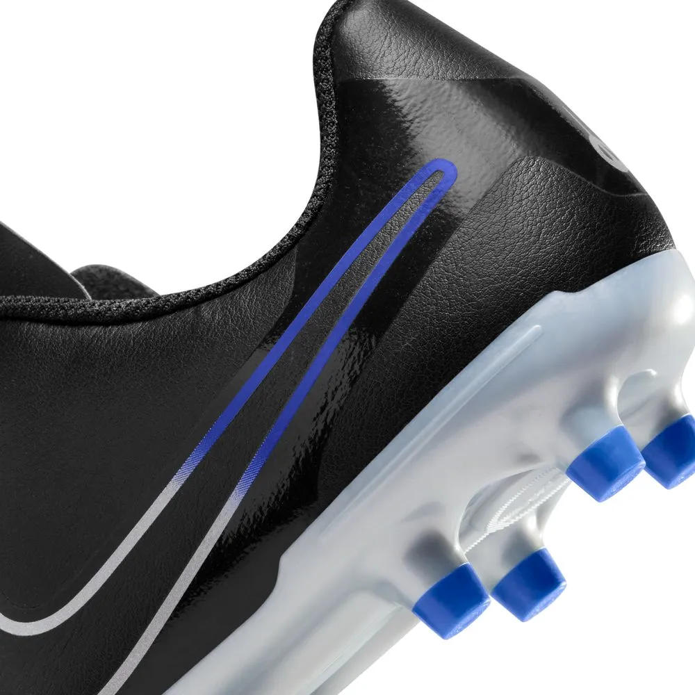 Nike Tiempo Legend 10 Club FG/MG Jnr Football Boots (Black/Chrome/Hyper Royal)