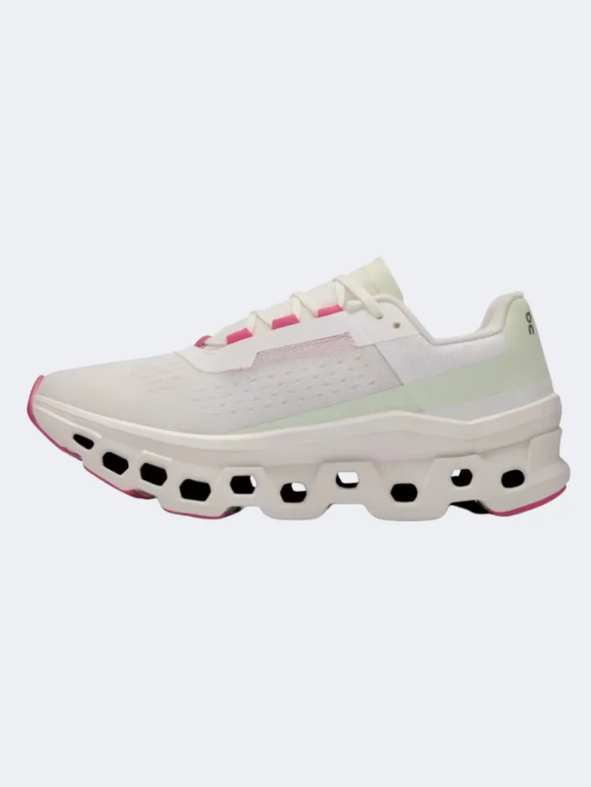 On Cloudmonster 1 Women Running Shoes White/Lima