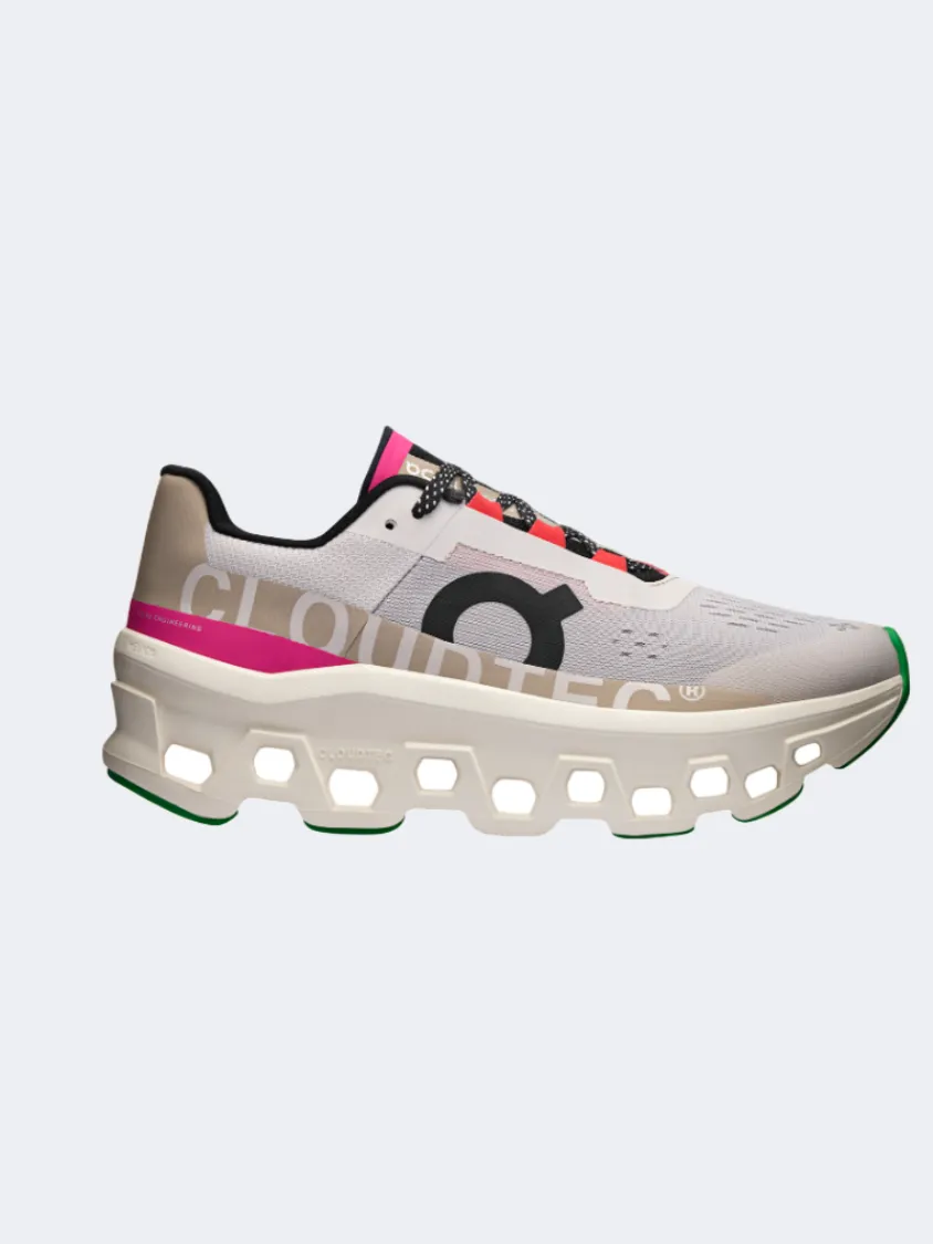 On Cloudmonster 1 Women Running Sneakers Silver/Ivory