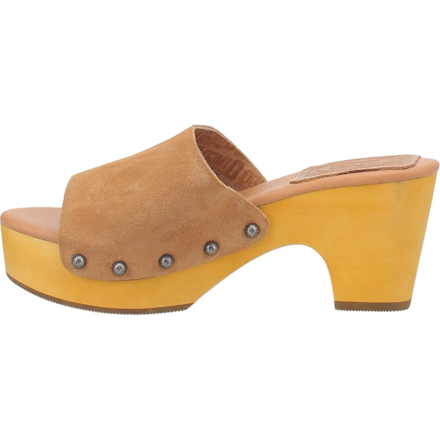 Online Exclusive | Dingo | Beechwood Leather Clog Heeled Sandal in Tan **PREORDER