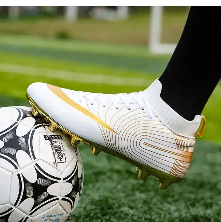 Professional Soccer Shoes Long Spikes "AG Ankle" "Football Boots" Outdoor Cleats Soccer Boots | 32751G