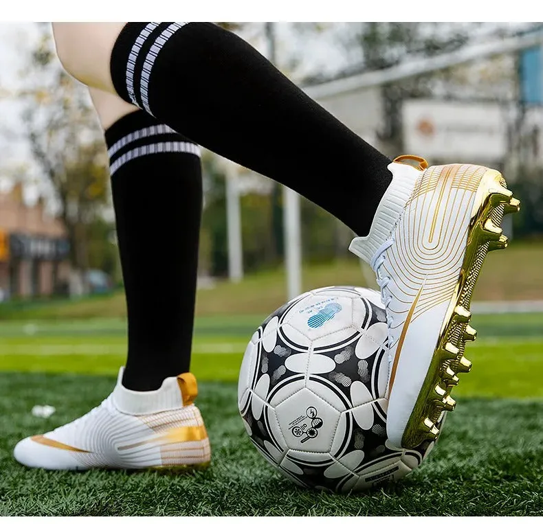 Professional Soccer Shoes Long Spikes "AG Ankle" "Football Boots" Outdoor Cleats Soccer Boots | 32751G