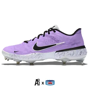 "Purple Marble" Nike Alpha Huarache Elite 3 Cleats