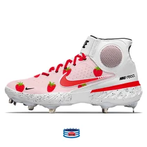 "Strawberry" Nike Alpha Huarache Elite 3 Mid Cleats