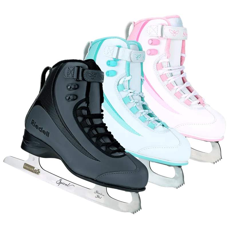 Riedell Soar Figure Skates with Blades - Onyx