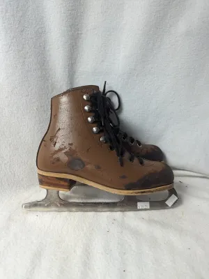 Rink Master Ice Skates Size 2 Color Brown Condition Used