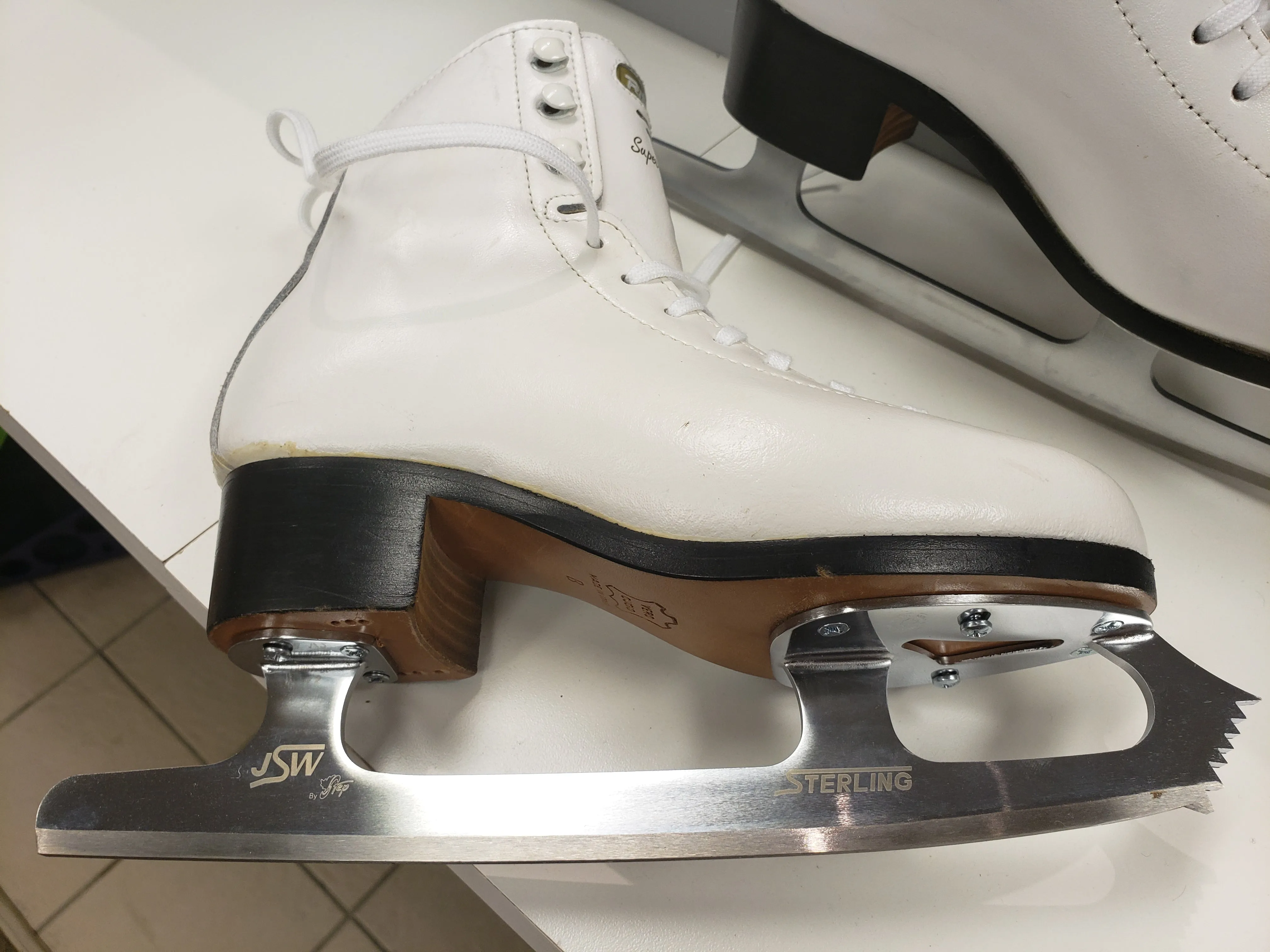 Risport Super Cristallo Figure Skates with Sterling Blades Size 235 B