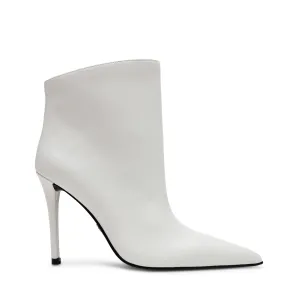 Sentinel Heeled Ankle Boots WHITE LEATHER