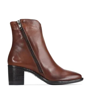 SERAPHIN LEATHER ZIP ANKLE BOOTS