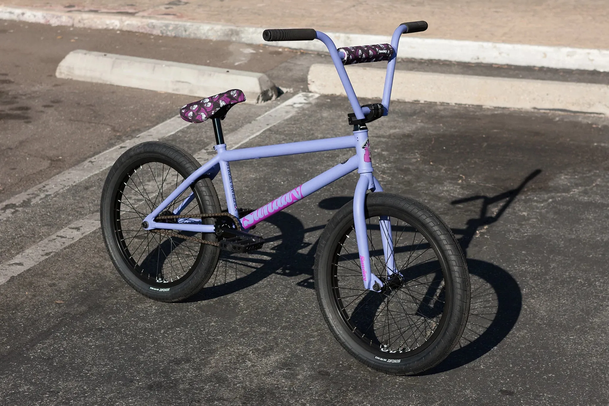 Sunday 2023 Street Sweeper Jake Seeley Signature 20.75″ Complete BMX Bike - Matte Blue Lavender (LHD)