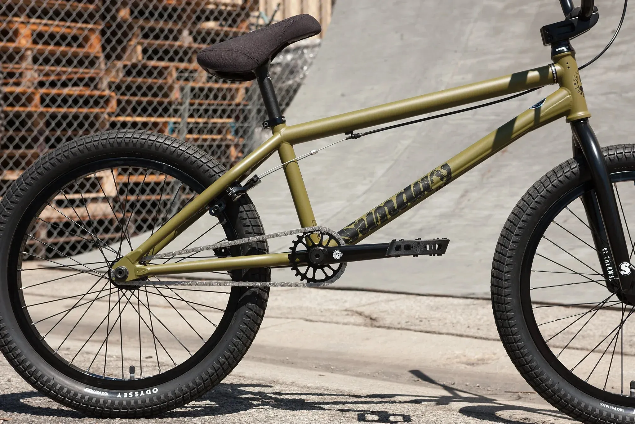 Sunday 2023 Wavelength 21″ Gary Young Signature Complete BMX Bike - Matte Army Green