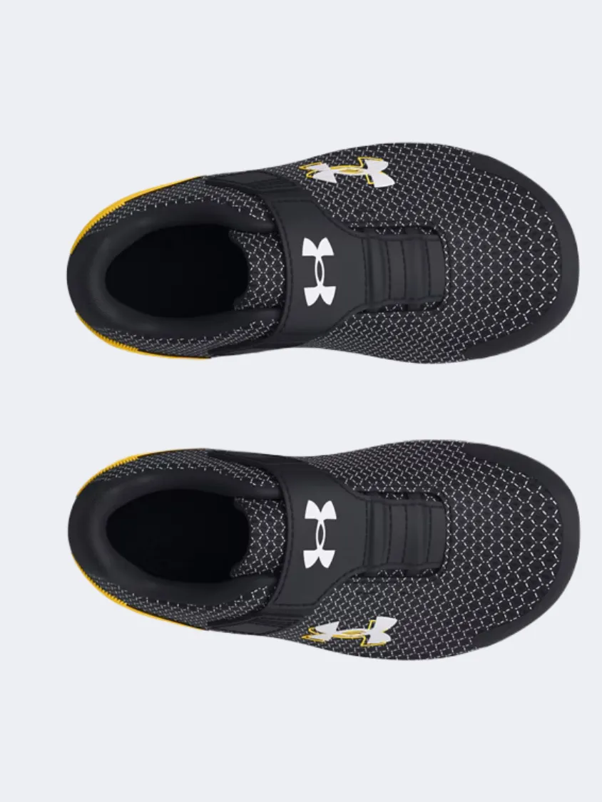 Under Armour Binf Surge 4 Ac Infant-Boys Running Shoes Black/Taxi/White