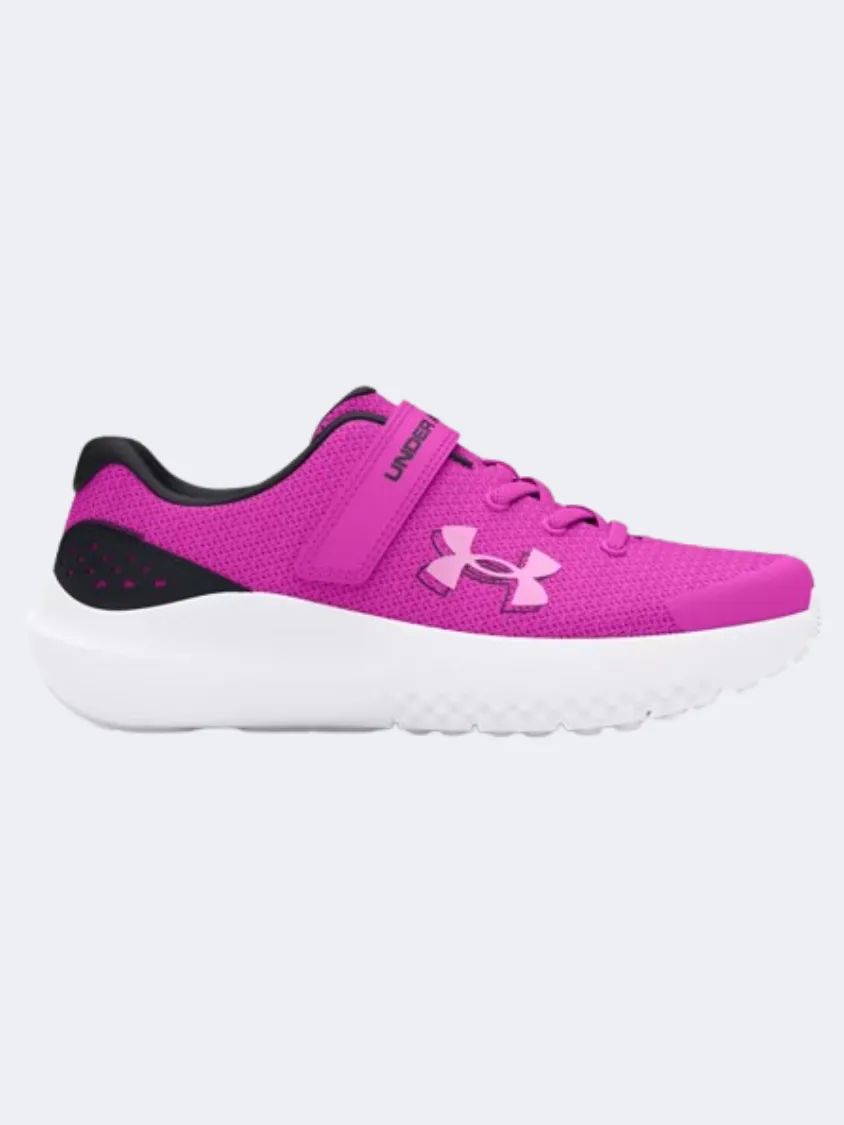 Under Armour Gps Surge 4 Ac Ps-Girls Running Shoes Magenta/Black/Pink