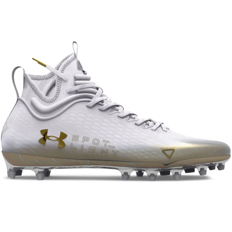 Under Armour Men's Spotlight Lux MC 2.0 Football Cleats - Gold/White