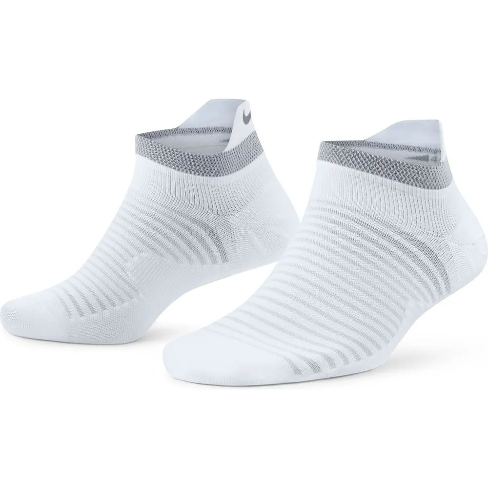 Unisex Spark Lightweight No-Show Running Socks - White