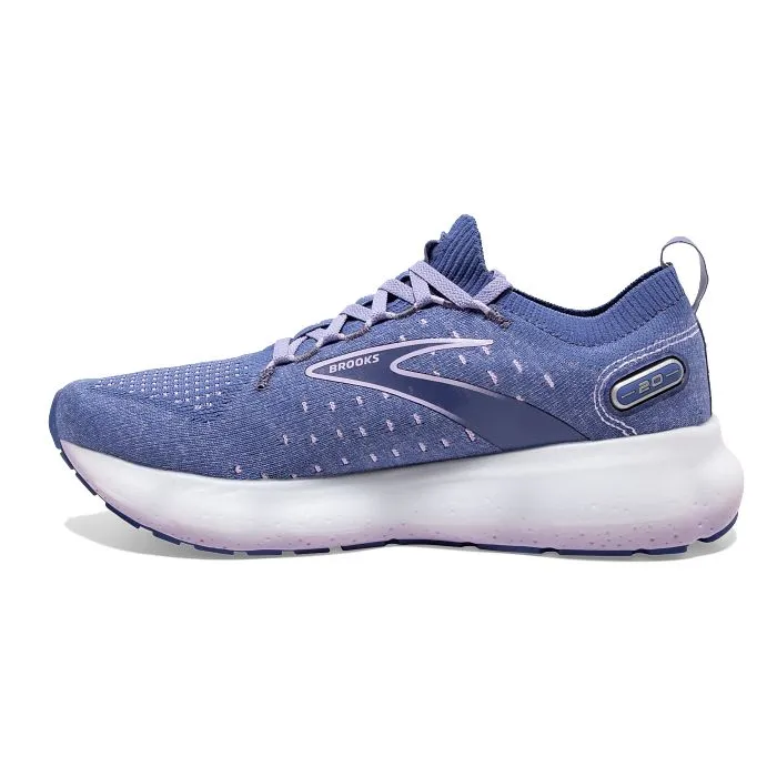 Womens Brooks Running Glycerin Stealthfit 20 in Blue/Pastel Lilac/White