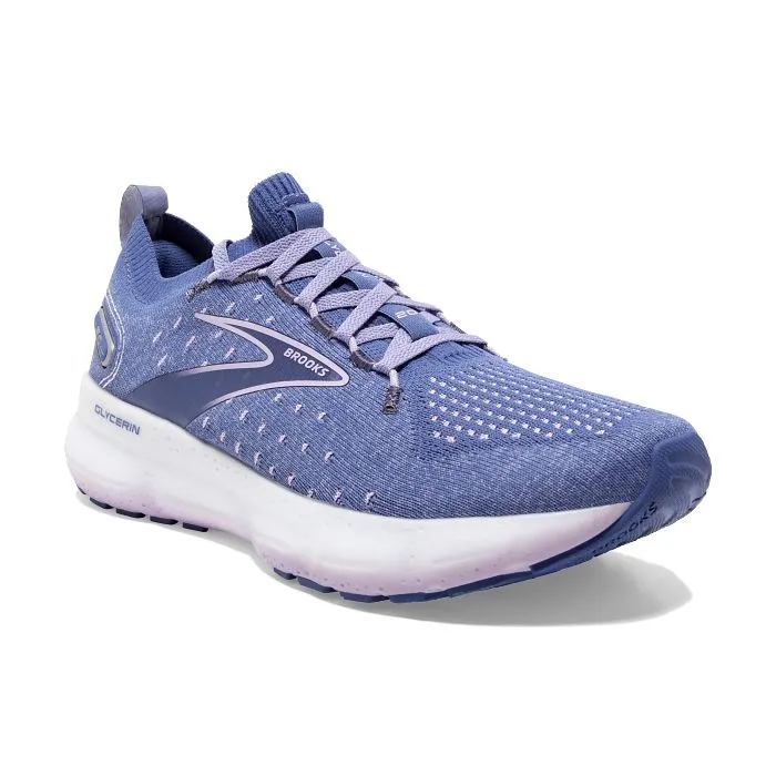 Womens Brooks Running Glycerin Stealthfit 20 in Blue/Pastel Lilac/White