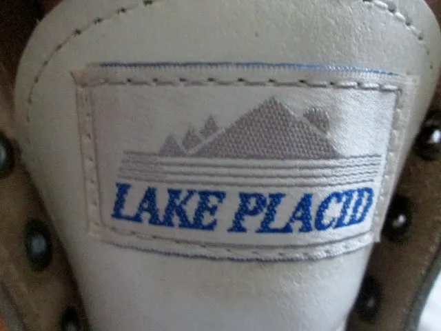 Womens LAKE PLACID FLYER 691 Figure Ice Skates 10 White Elk Leather Winter Sport