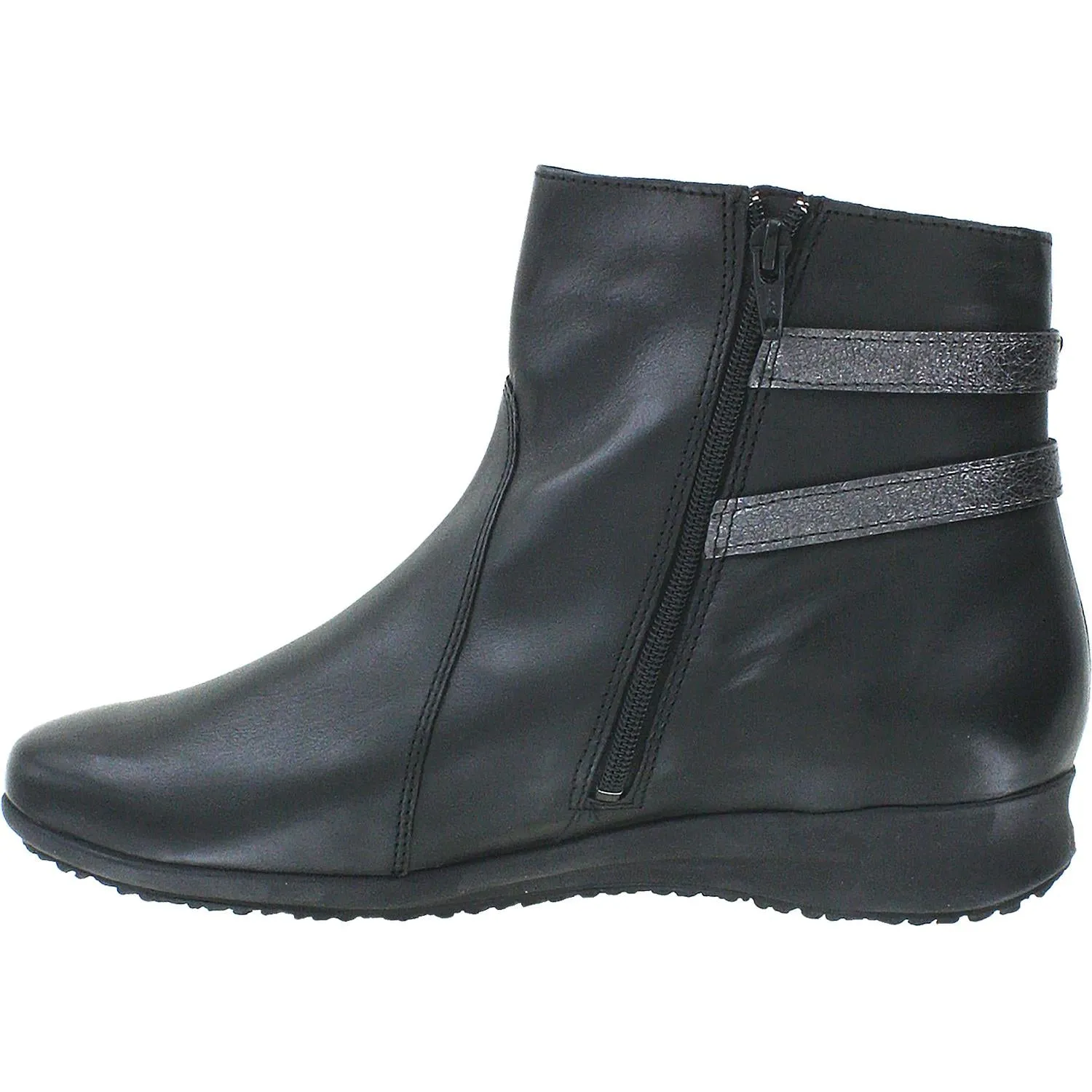 Women's Mephisto Flavie Black/Grey Leather